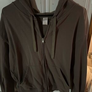 Auden Taupe Zip-Up Hoodie